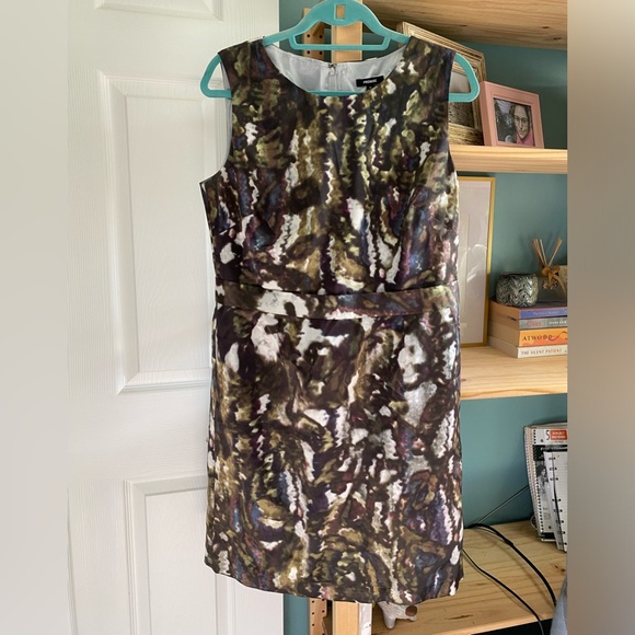 Satin camo-like dress - Picture 1 of 4
